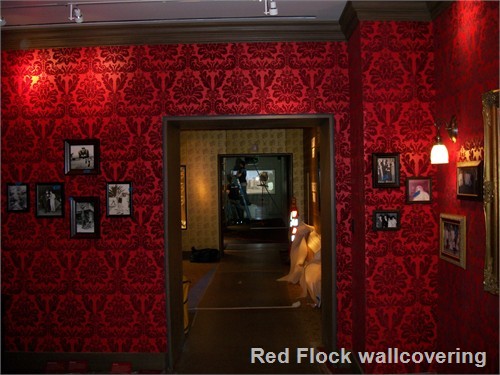 Red Flock wallcovering