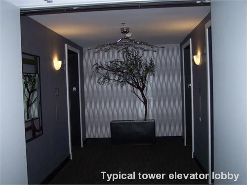 Typical tower elevator lobby