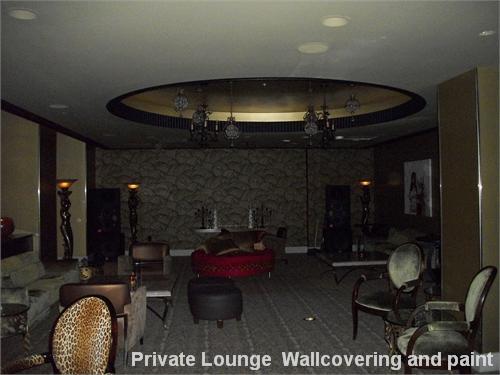 Private Lounge Wallcovering and paint