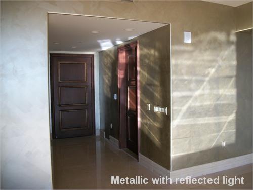 Metallic with reflected light